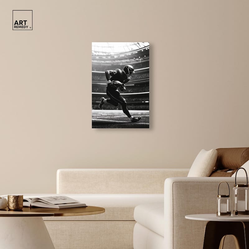 Football Stadium Canvas by Art Remedy, Gallery Wrapped