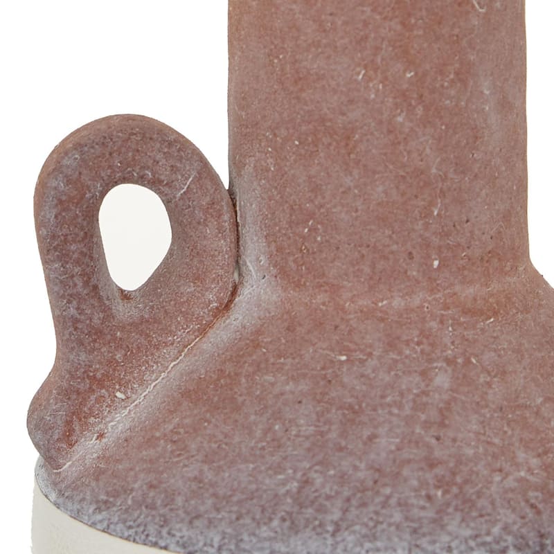 Ceramic Vase with Pink Accents - White - Roche River Decor