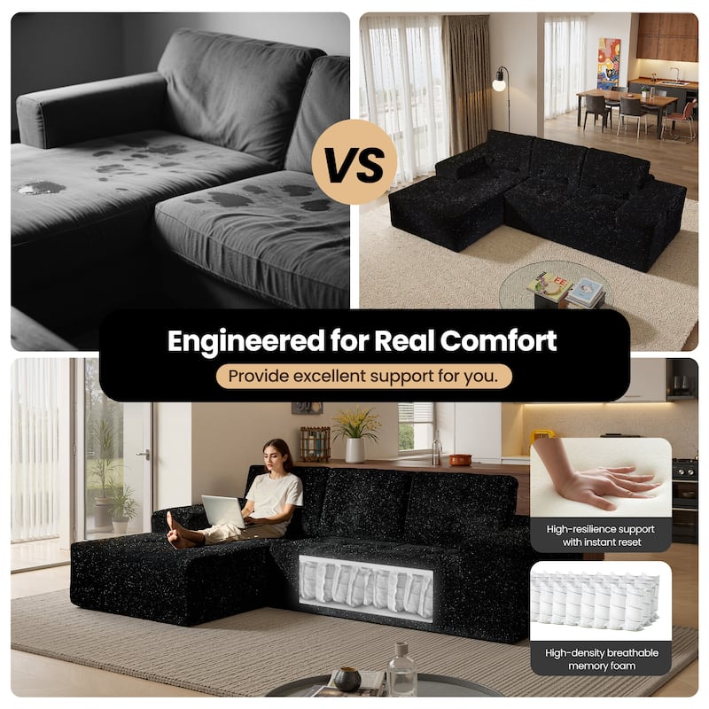 XIZZI Modular Sectional Sofa with L-Shape Chaise