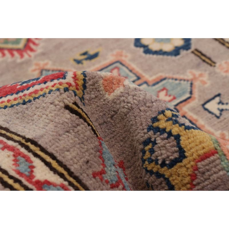 ECARPETGALLERY Hand-knotted Uzbek Ghazni Taupe Wool Rug - 2'5 x 8'2