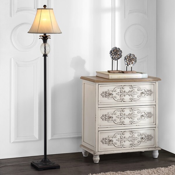SAFAVIEH Lighting 61 inch Antiqued Glass Pineapple Floor Lamp 13