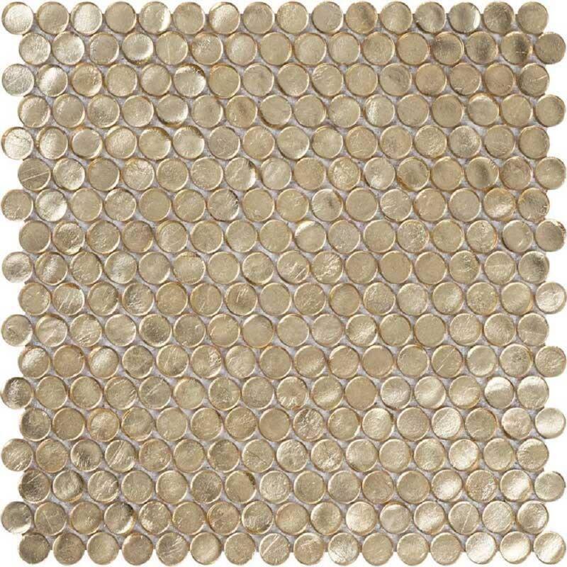 Apollo tile 12" x 12" Majeste Glossy Gold Glass Tile (10.34 sq ft/case) - 10 Pack