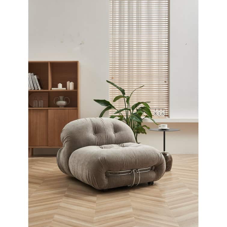 Clariece Upholstered Accent Chair - Brown/White