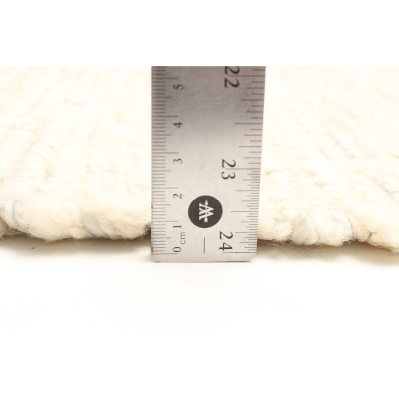 ECARPETGALLERY Braid weave Sienna Cream Wool Rug - 5'0 x 8'2