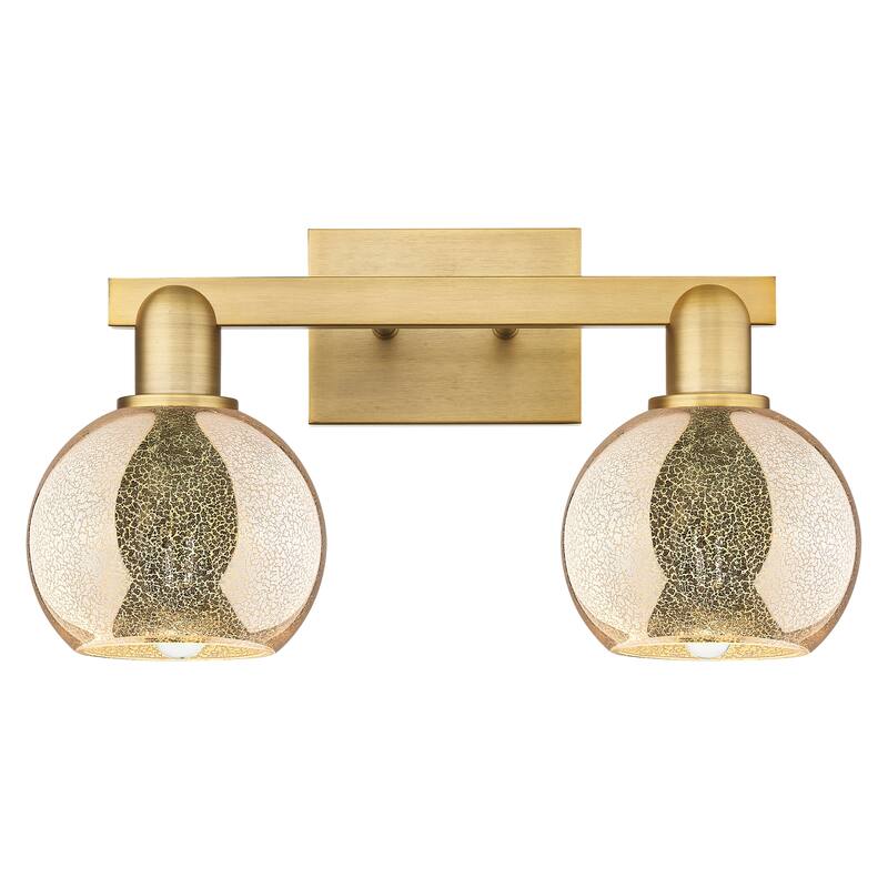 Innovations Lighting Endless Possibilities Arcadia - Athens - 2 Light 17" Bath Vanity Light - Mercury/Brushed Brass