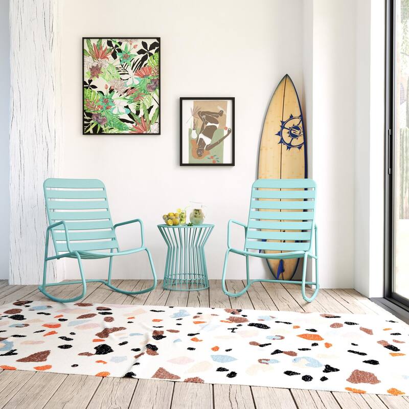 The Novogratz Poolside Gossip Collection Roberta Outdoor/Indoor Side Table