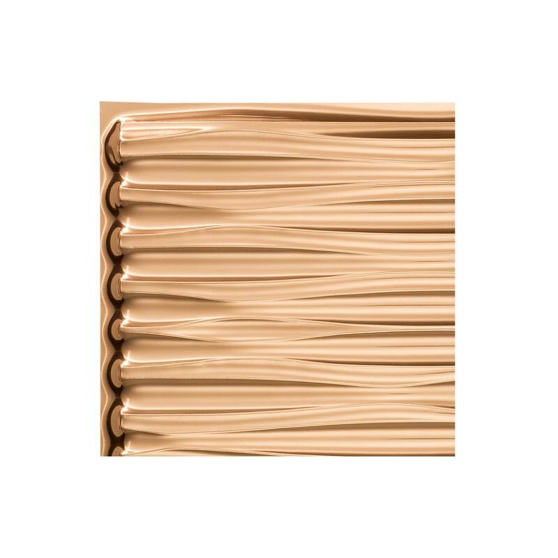 FASÄDE Dunes Decorative Vinyl 2ft x 2ft Lay in Ceiling Panel in Polished Copper (5 Pack) - 12in x 12in Sample - Polished Copper