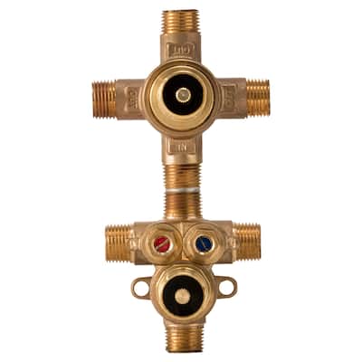 DXV 2 Handle Thermostatic Rough In with 3-way diverter - Discrete