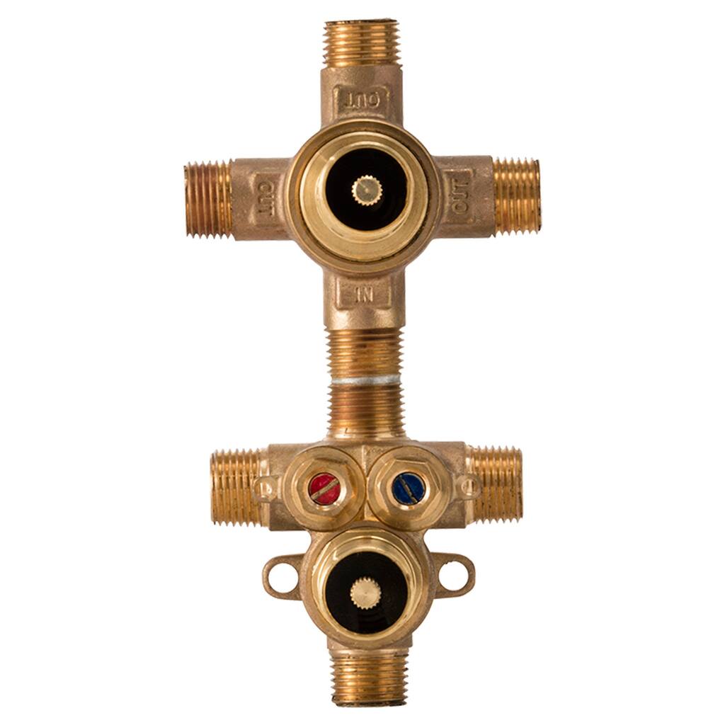 DXV 2 Handle Thermostatic Rough In with 3-way diverter - Discrete