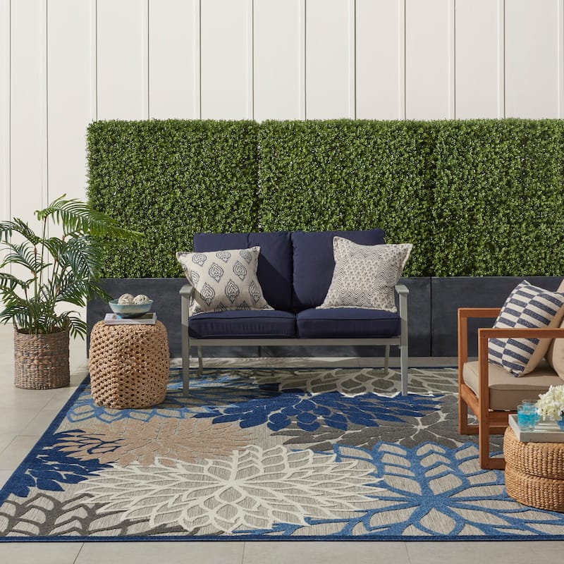 Nourison Aloha Floral Modern Indoor/Outdoor Area Rug
