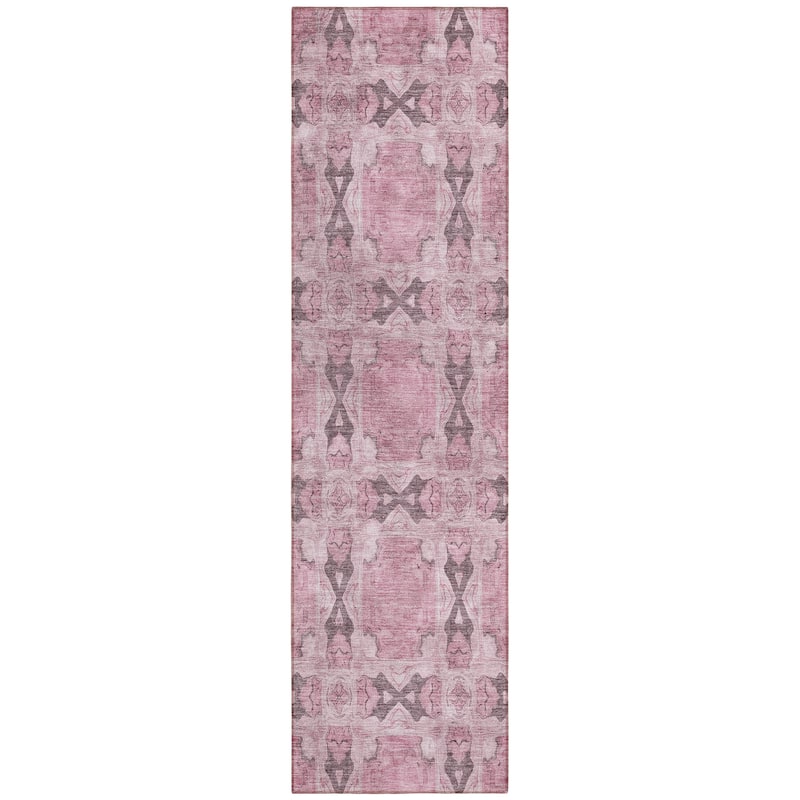 Machine Washable Indoor/ Outdoor Boho Medallions Chantille Rug