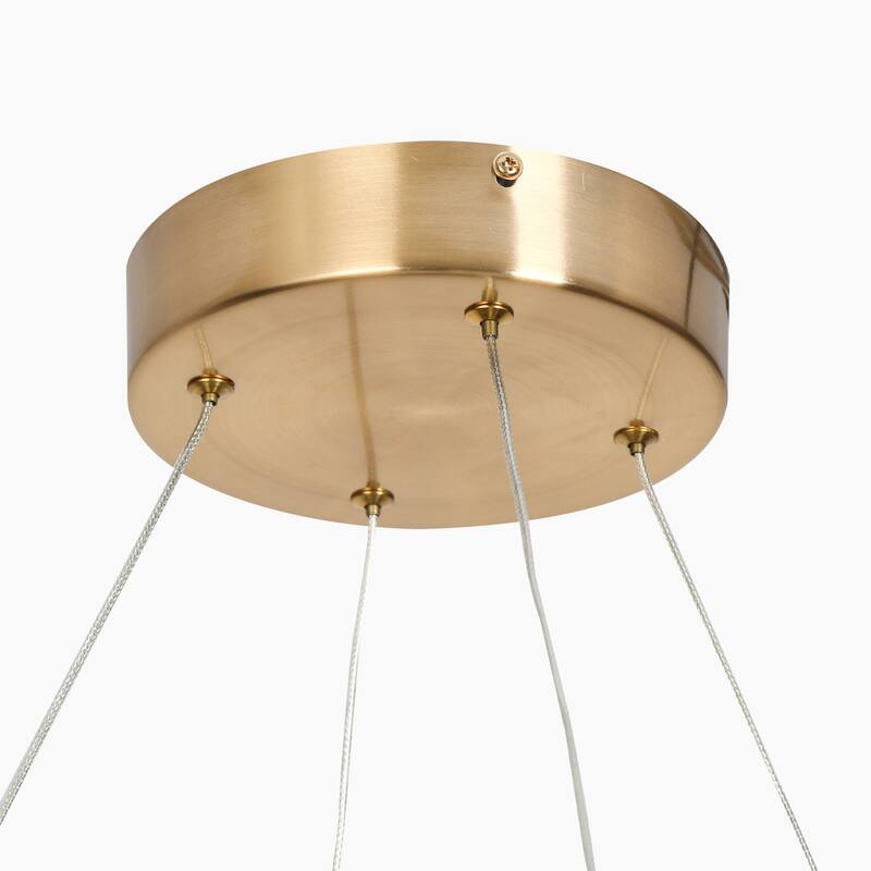 Modern Contemporary 1Light LED Black Gold Chandelier Round Pendant
