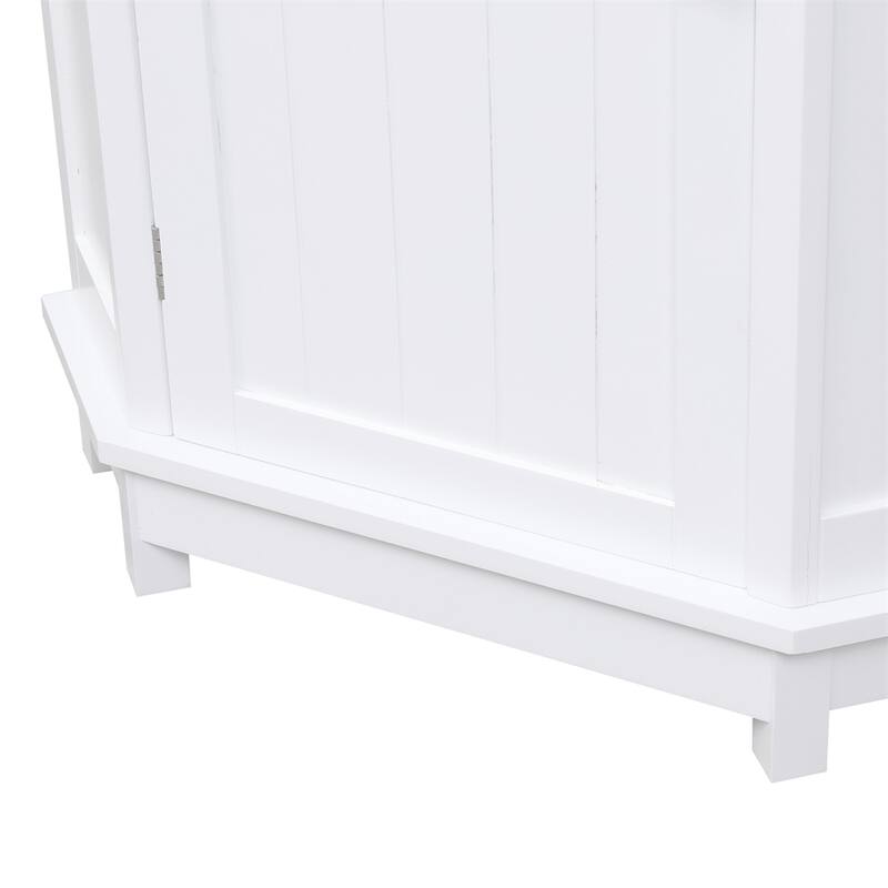 Bathroom Cabinet Triangle Corner Storage Cabinet with Adjustable Shelf