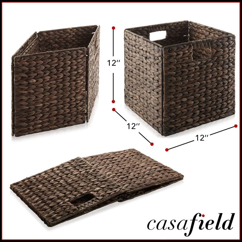12 x 12in Water Hyacinth Storage Baskets