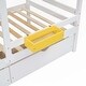 preview thumbnail 14 of 15, Twin over Twin Bunk Bed with 2 Drawers, 1 Storage Box, 1 Shelf, Window and Roof