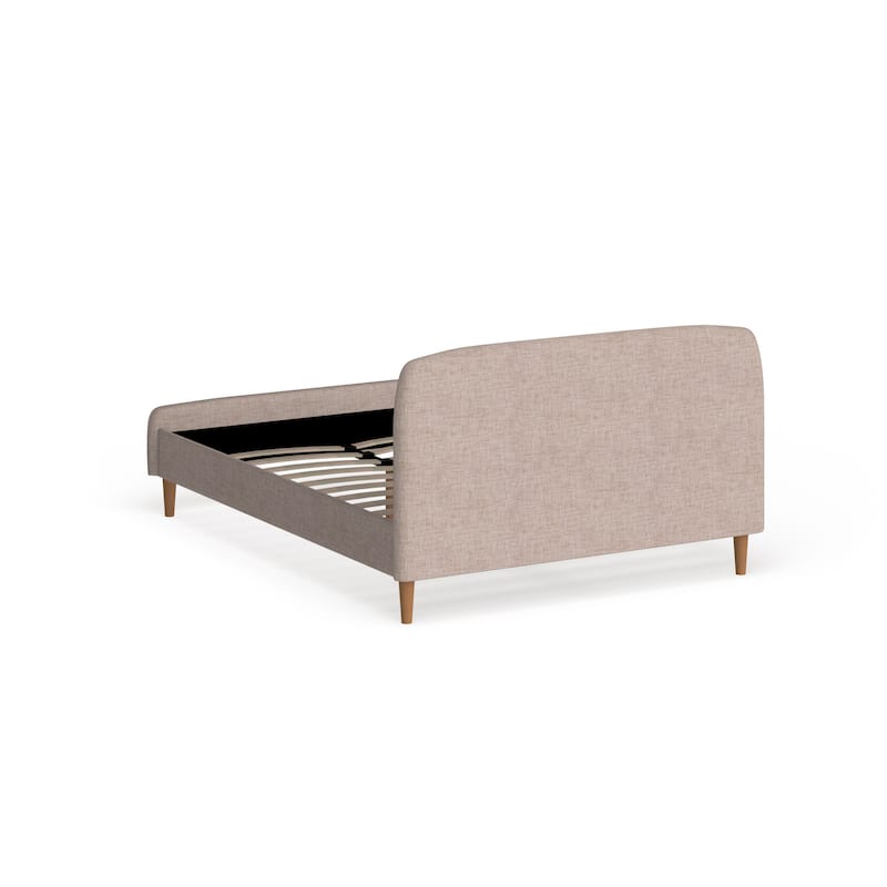 Mid-Century Fabric Upholstered Platform Bed by Baxton Studio