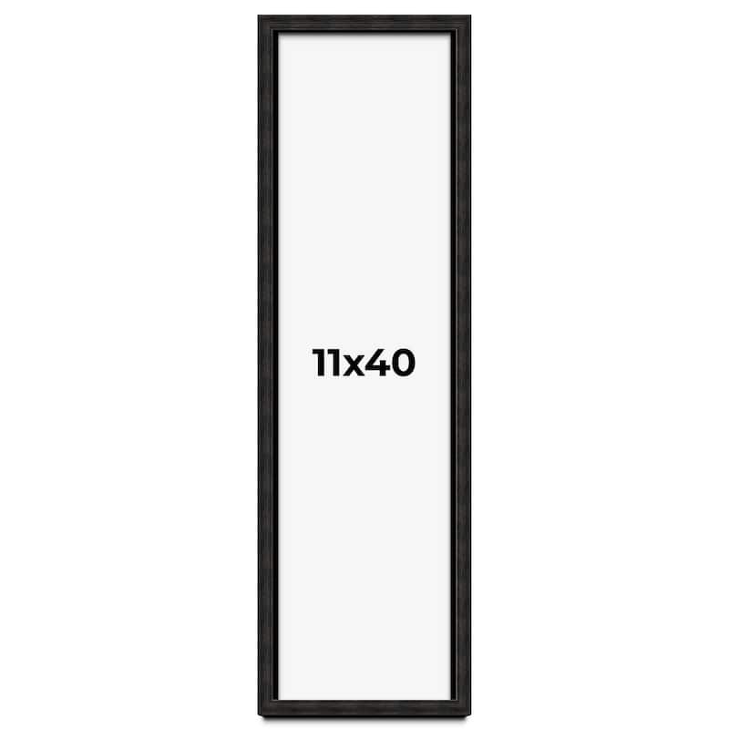 11x40 Shadow Box Black Rustic Barnwood Display Frame | 1.125 Inch
