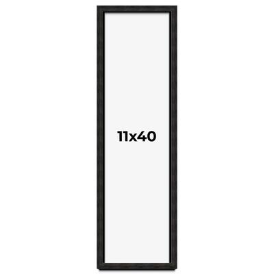 11x40 Shadow Box Black Rustic Barnwood Display Frame | 1.125 Inch