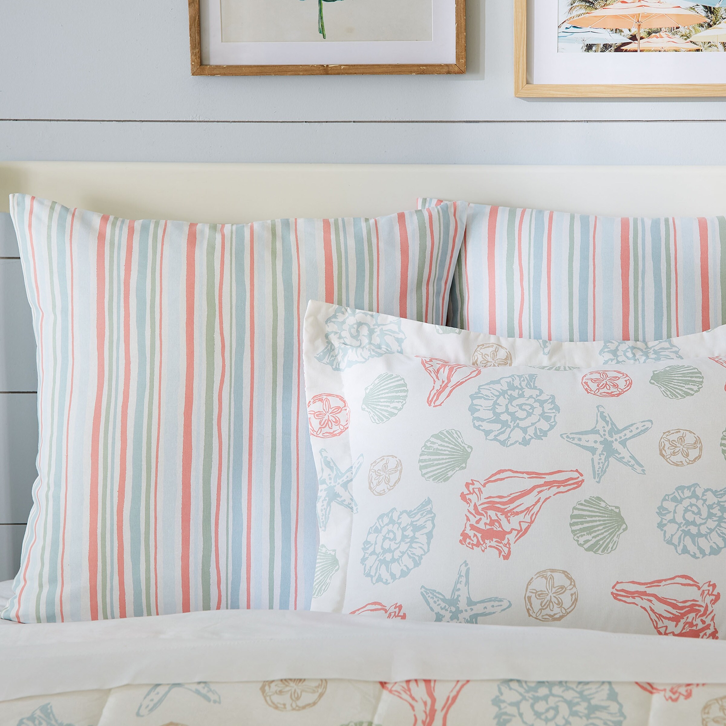 Beachy pillow shams shop