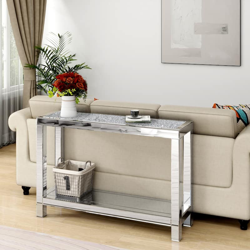 Modern Console Table with Shelf