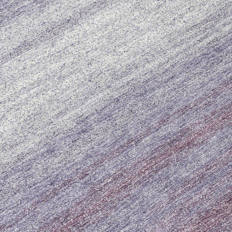 Machine Washable Indoor/ Outdoor Ombre Stripe Chantille Rug