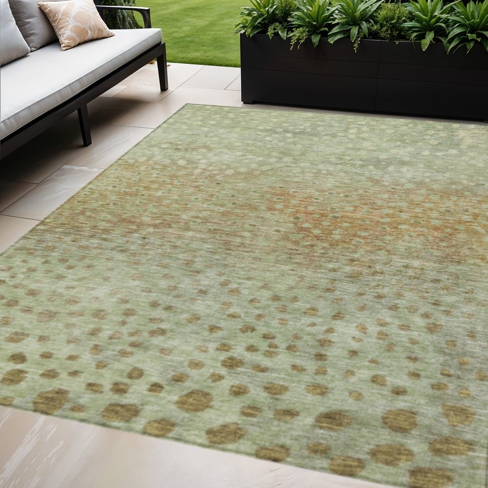 HomeRoots Abstract Transitional Rectangle Outdoor Rug