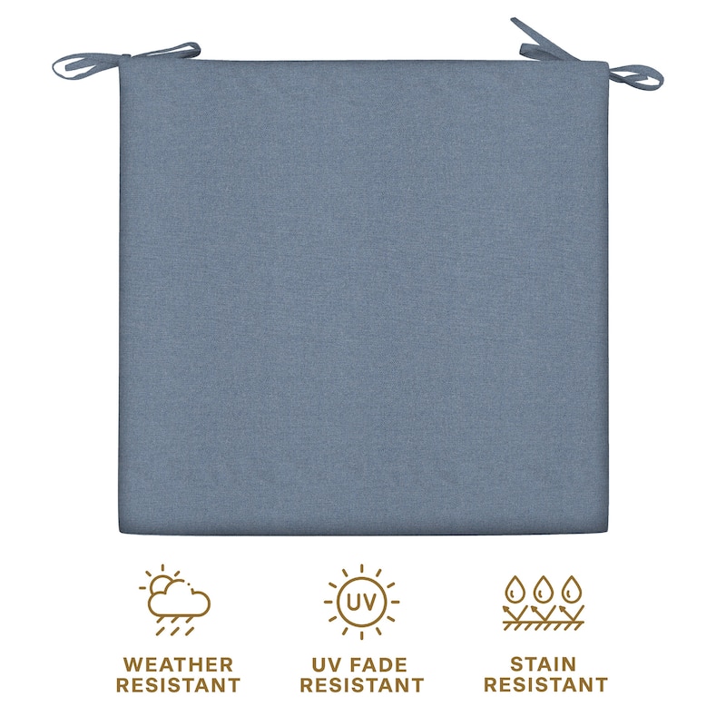 Outdoor Premium Dining Seat Cushion (2-Pack) - 20" wide x 20" deep x 4" thick