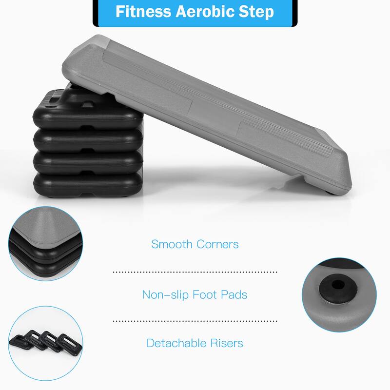 Costway 29'' Adjustable Workout Fitness Aerobic Stepper Exercise - See details