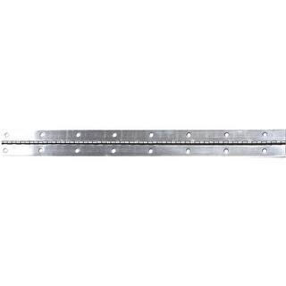 Select 3 X 6 Ft Continuous Piano Hinge – Steel, Nonremovable Pin, Full Surface, Gray