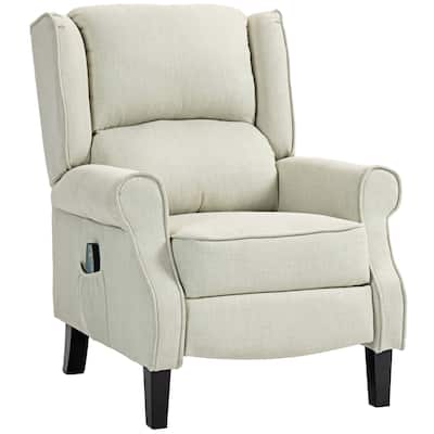 Vibration Massage Recliner Chair with Wingback and Footrest