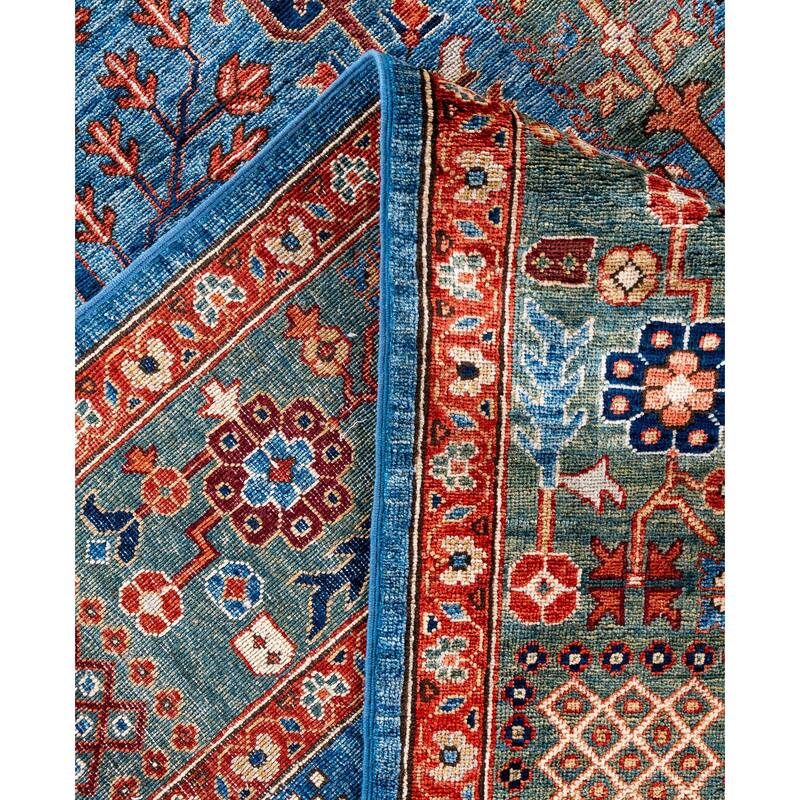 Serapi One-of-a-Kind Hand-Knotted Area Rug - Blue - 9' 3" x 11' 10"
