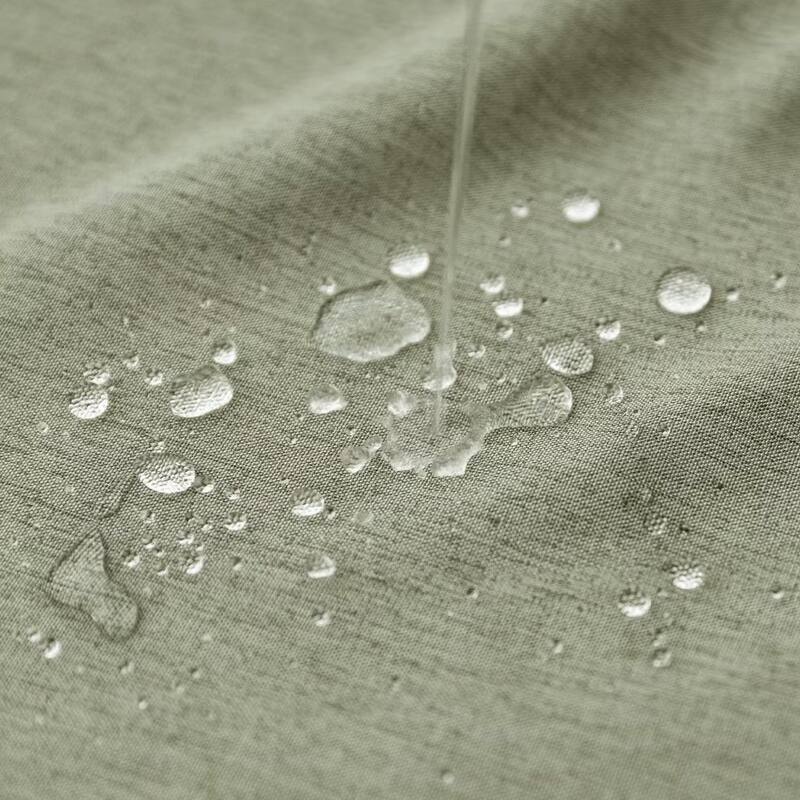 Linen Texture Shower Curtain with 12 Plastic Hooks Included