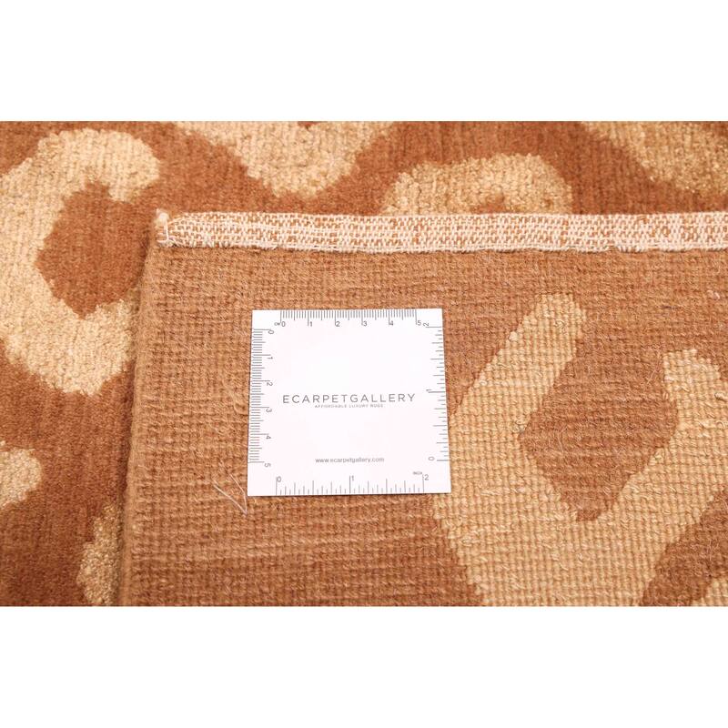 ECARPETGALLERY Hand-knotted Opulence Brown Silk, Wool Rug - 8'1 x 9'10