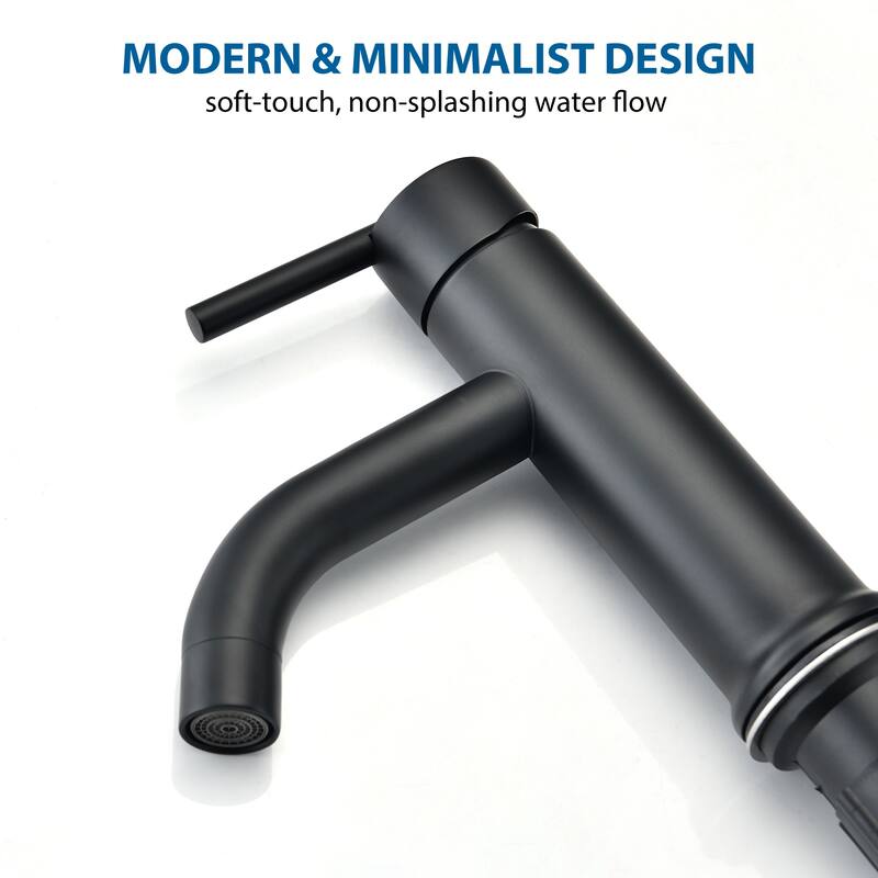 PROOX Single Lever Handle Bathroom Single Hole Basin Stainless Steel Faucet