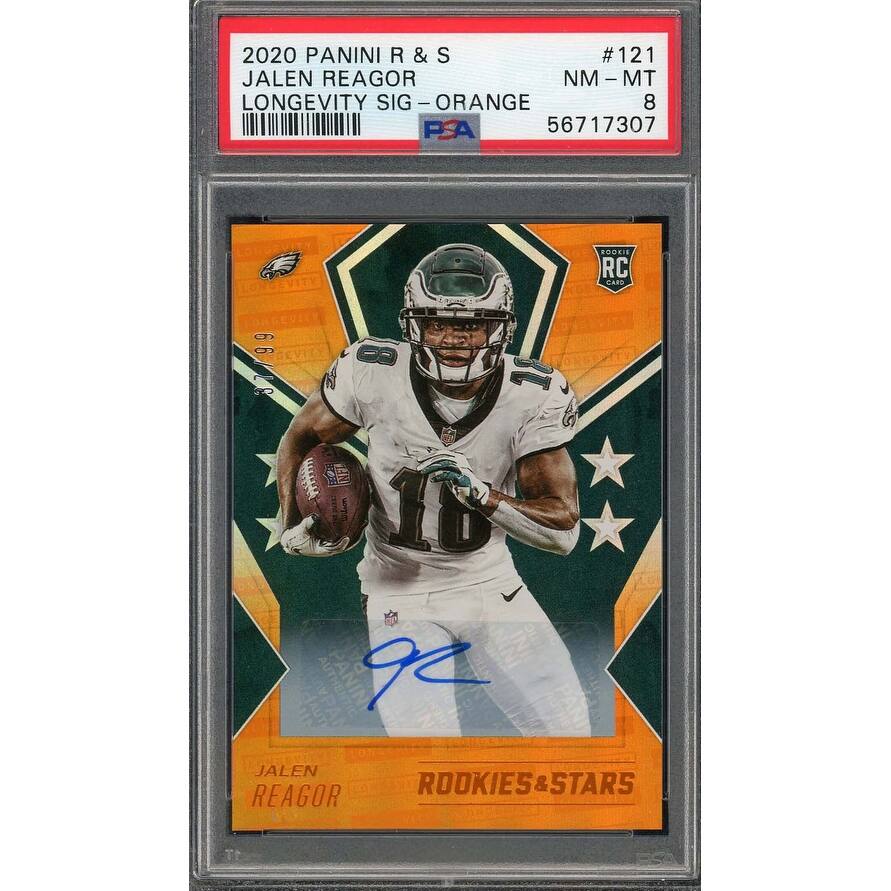 Jalen Reagor 2020 Panini Rookies & Stars Autographed Card #121 Graded PSA 8 /99 - 8'6" x 11'6"