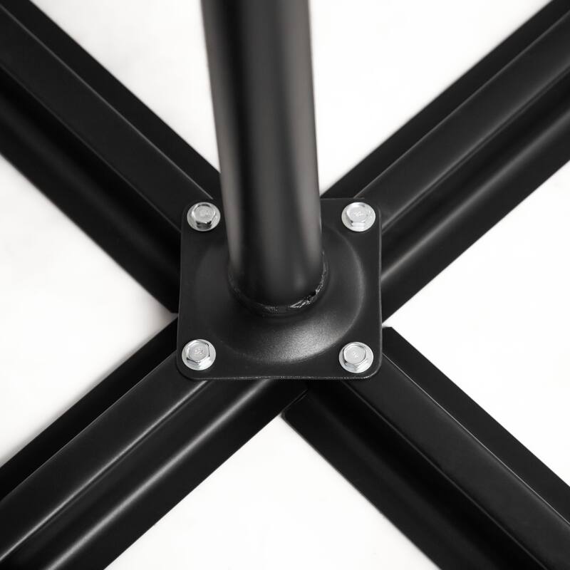 Glam 10-foot Solar LED Cantilever Umbrella with Base (UV 50+)