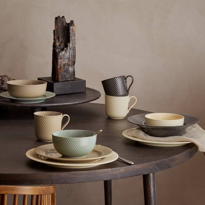 Rhombe Earth Lunch Plate, Clay, Ø: 9.1" - 9.1