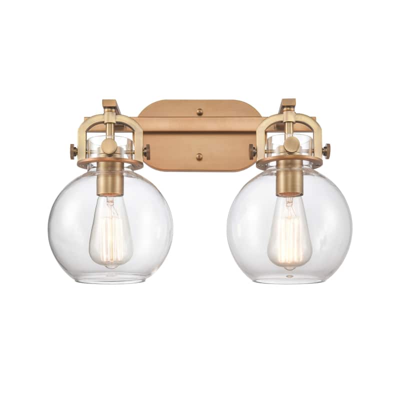 Innovations Lighting 410-2W-12-17 Sphere Vanity Sphere 2 Light 17" - Brushed Brass / Clear