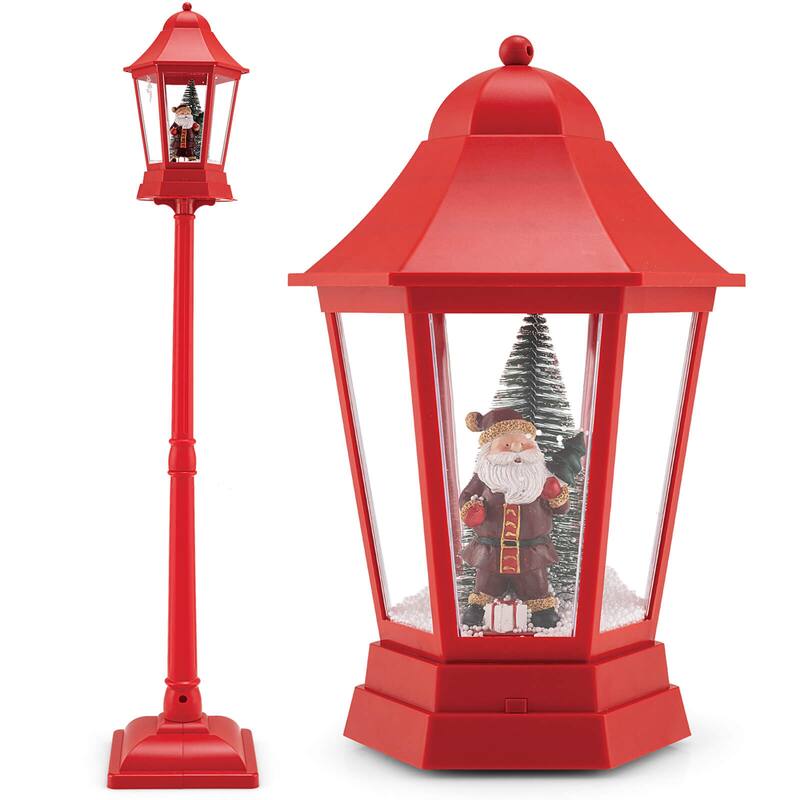 Costway 5.3 Ft Musical Christmas Street Lamp with 8 Tunes, 60 LED - as pic shows - See Details - as pic shows - See Details - overstock.com/bedbathandbeyond.com