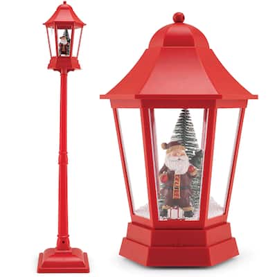 Costway 5.3 Ft Musical Christmas Street Lamp with 8 Tunes, 60 LED - as pic shows - See Details