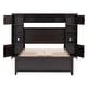 preview thumbnail 7 of 8, Full Size Wooden Bed With All-in-One Cabinet and Shelf, Espresso