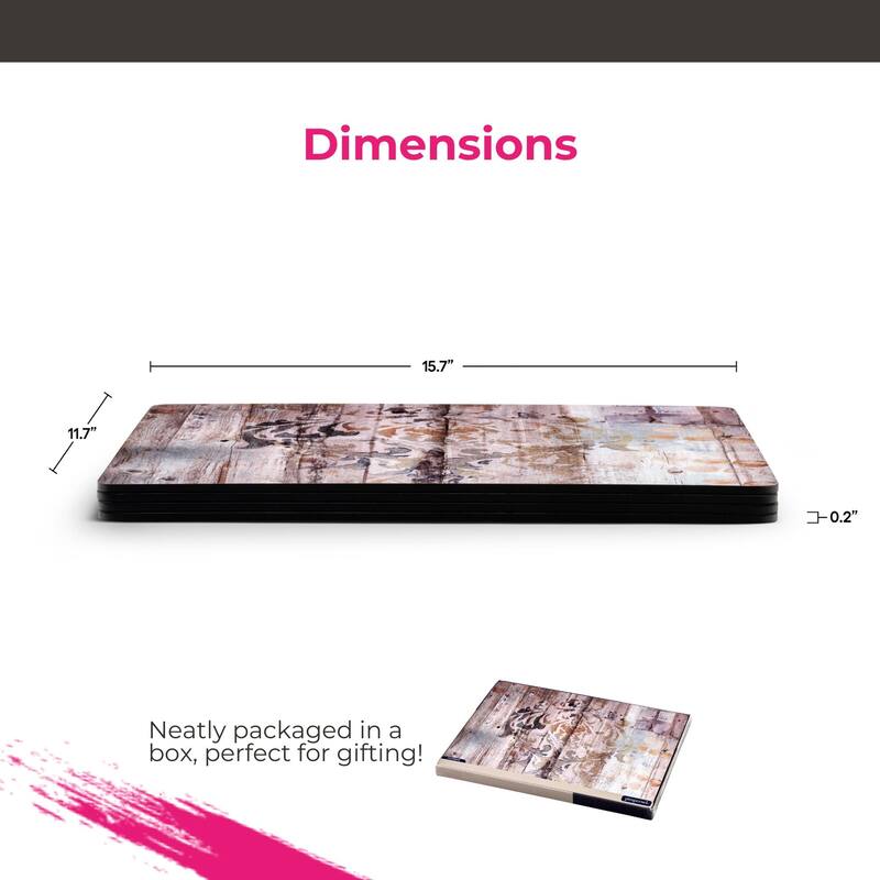 Pimpernel Set of 4 Frozen in Time Placemats - 15.7 x 11.7 in