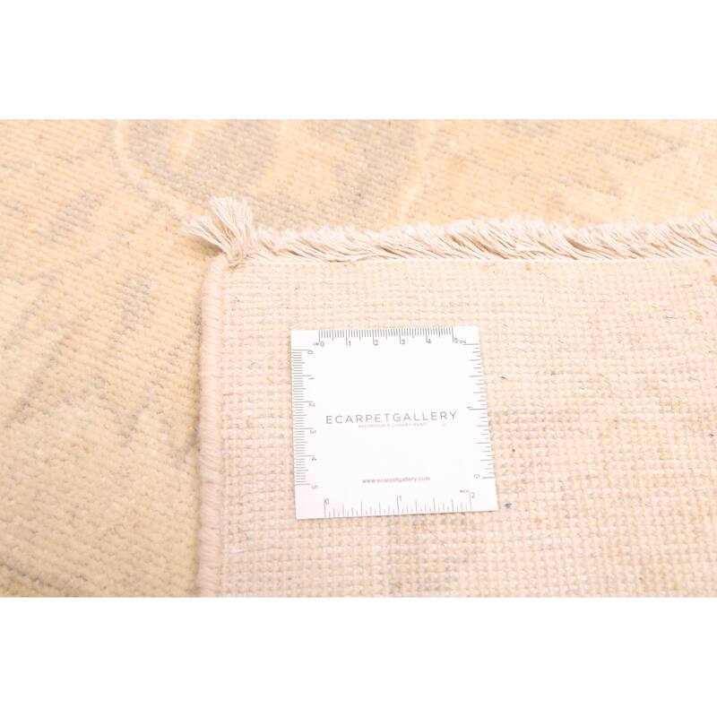 ECARPETGALLERY Hand-knotted Modern Oushak Ivory Wool Rug - 9'6 x 13'5