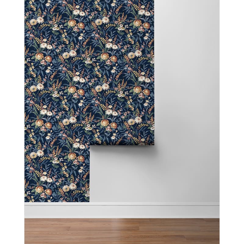 NextWall Vintage Floral Peel and Stick Wallpaper