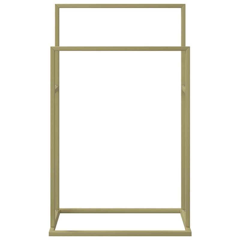 vidaXL Towel Rack Freestanding 2 Tier Towel Holder Stand for Bathroom Iron