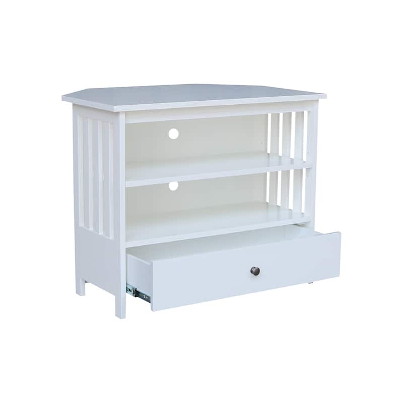 Solid Hardwood Mission Corner TV Stand