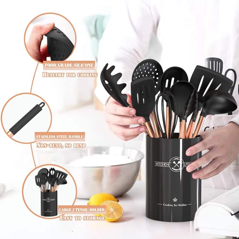 Silicone Kitchen Cooking Utensils Set-Umite Chef 43 pcs Heat Resistant Kitchen Utensils