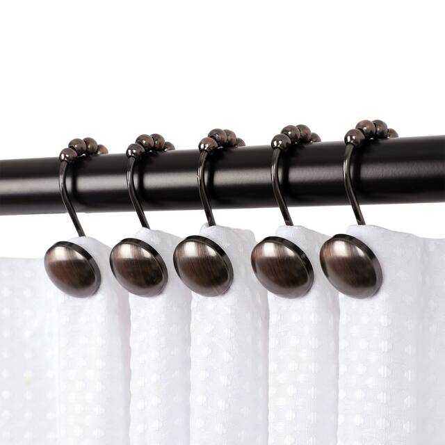 Utopia Alley Beatrice Shower Curtain Hooks, Set of 12 - Oil Rubbed Bronze