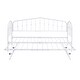 preview thumbnail 5 of 12, White Metal Frame Twin Daybed with Triangular Design Guardrail Bed