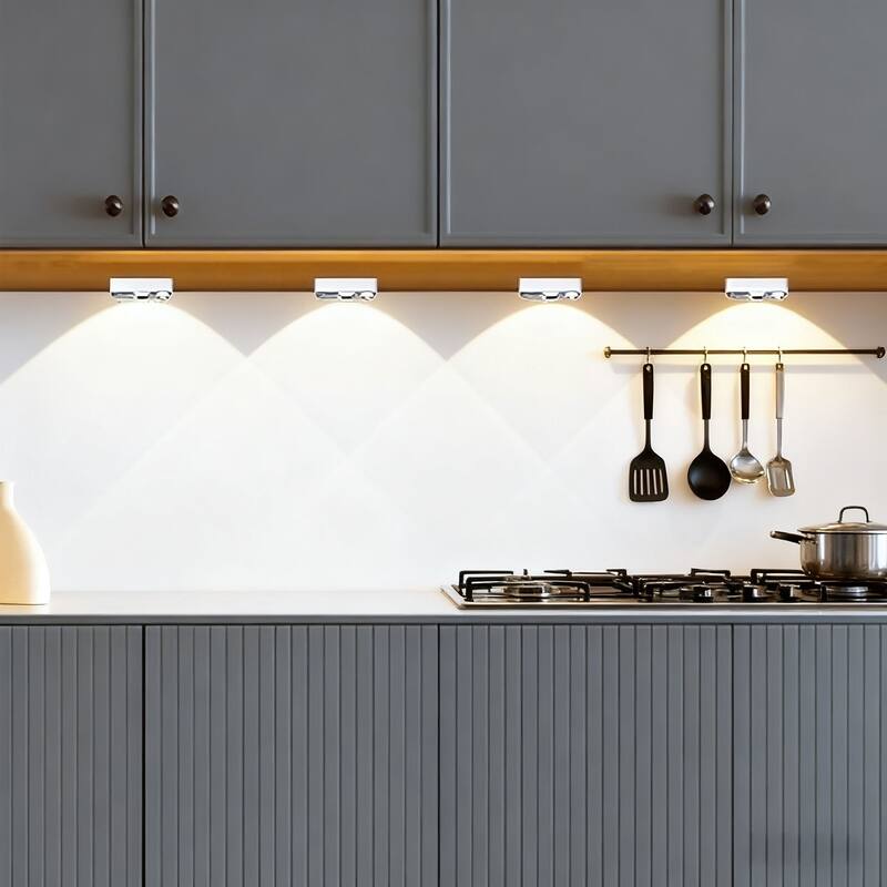 4-Pack Rechargeable Motion Sensor LED Lights,White Colors